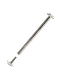 T-stang met schroeven, zilver