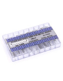 Caja de pasadores rectos, 36 tallas 4–24 mm, Ø 1 mm