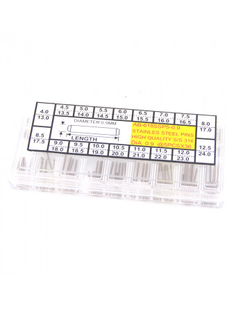 Box gerade Stifte Ø 0,90 mm, 36 Größen 4–24 mm
