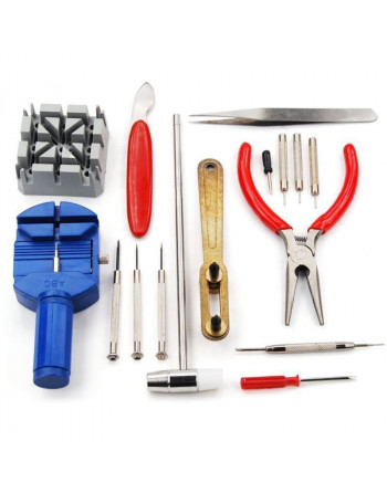 Kit multifunções de reparação de relógios, 16 peças